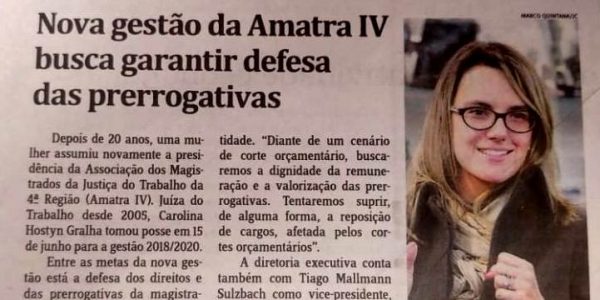 Notícia no Jornal do Comércio